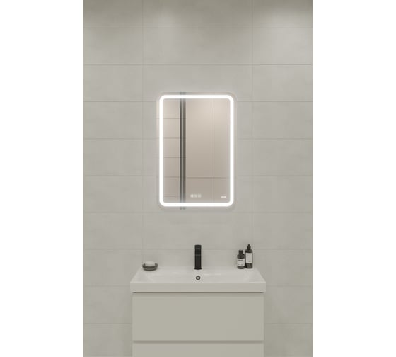 Зеркало Cersanit LED 051 design pro 55x80 с подсветкой, bluetooth, с антизапотеванием, прямоугольное 63547