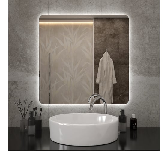 Зеркало Teymi Solli Oreol Pro 80x80, LED подсветка, сенсор T20260 ЦБ-00267405