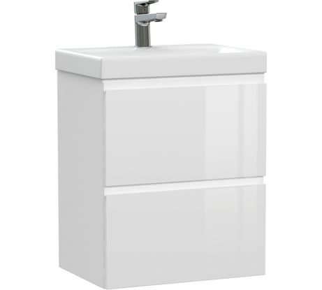 Тумба под раковину Cersanit подвесная Moduo 50 для moduo slim 50 узкая белый 64124