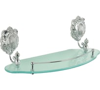 Полка Migliore CLEOPATRA c галереей, L40 см, стекло матовое/хром 16665