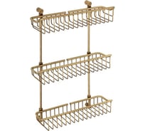 Решетка Migliore COMPLEMENTI большая, тройная L40xP15xH60 см., бронза 22022