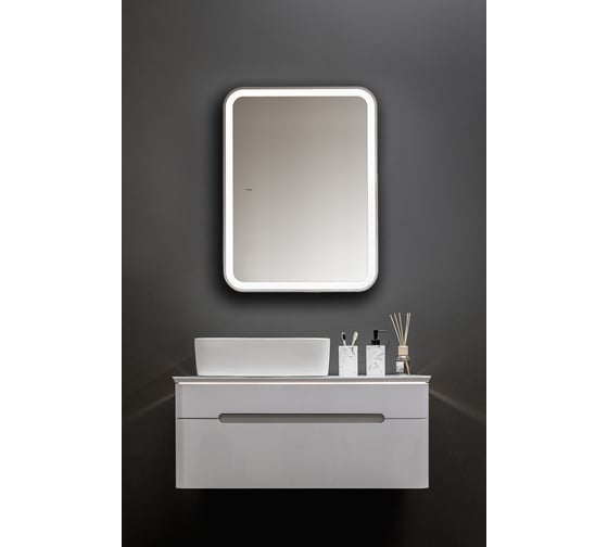 Зеркало-шкаф SILVER MIRRORS Фиджи Flip 60 ИК 600x800 мм, бесконтактный сенсор LED-00002657