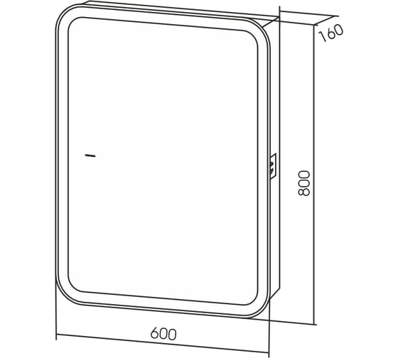 Зеркало-шкаф SILVER MIRRORS Фиджи Flip 60 ИК 600x800 мм, бесконтактный сенсор LED-00002657