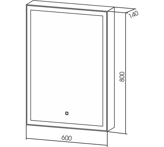 Зеркало-шкаф SILVER MIRRORS Киото Flip 60 левый-правый подвес дверцы LED-00002474
