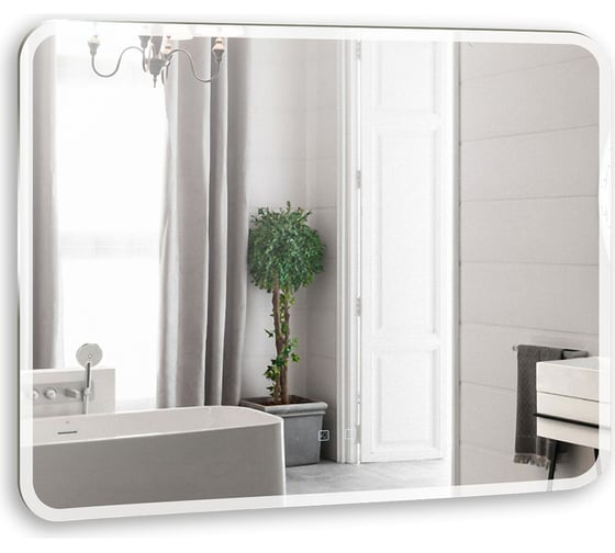Зеркало SILVER MIRRORS Стив-VOICE 1000х800 мм, голосовое управление, подогрев, сенсорный выключатель LED-00002618