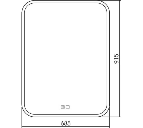 Зеркало SILVER MIRRORS Stiv neo-2 685x915 мм, сенсорный выключатель, подогрев LED-00002421