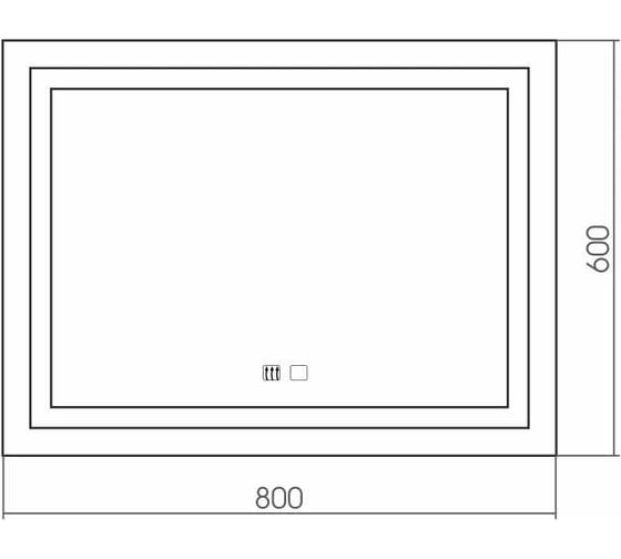 Зеркало SILVER MIRRORS Livia neo-2 800x600 мм, сенсорный выключатель, подогрев LED-00002411