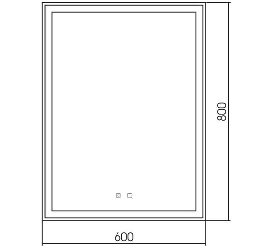 Зеркало SILVER MIRRORS Рига-VOICE 600х800 мм, голосовое управление, подогрев, сенсорный выключатель LED-00002614