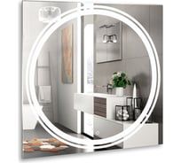 Зеркало SILVER MIRRORS Eclipse 770х770 мм, сенсорный выключатель, ЖК-часы LED-00002529