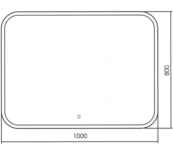 Зеркало SILVER MIRRORS Stiv neo 1000x800 мм, сенсорный выключатель LED-00002425