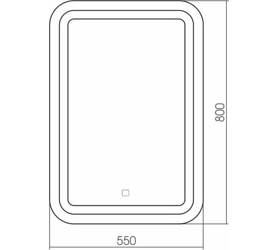 Зеркало SILVER MIRRORS Malta neo 550x800 мм, сенсорный выключатель LED-00002414