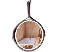 Зеркало SILVER MIRRORS Капитан D710 мм, бесконтактный сенсор, коричневая кожа LED-00002333