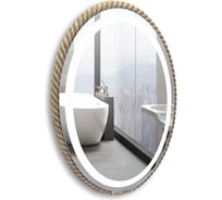Зеркало SILVER MIRRORS Каравелла 570х770 мм, декор-канат, сенсорный включатель LED-00002572