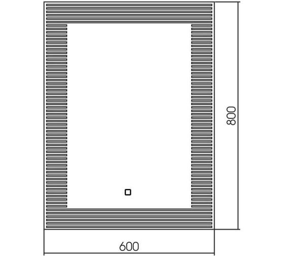 Зеркало SILVER MIRRORS Barcode 600х800 мм, сенсорный выключатель ФР-00002132