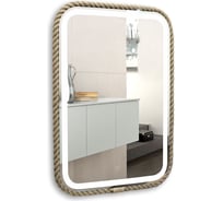 Зеркало SILVER MIRRORS Галеон 550х800 мм, декор-канат, сенсорный включатель LED-00002571