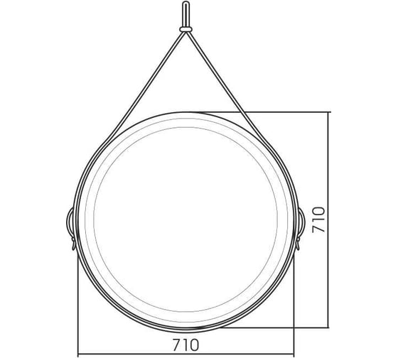 Зеркало SILVER MIRRORS Капитан D710 мм, бесконтактный сенсор, черная кожа LED-00002390