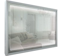 Зеркало SILVER MIRRORS Торманс 800х600 мм, горизонтальное, багетная рама, выключатель-датчик на движение ФР-00001711