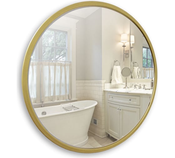 Зеркало SILVER MIRRORS Манхэттен D770 мм, металлическая рама, золото ФР-00002416 1