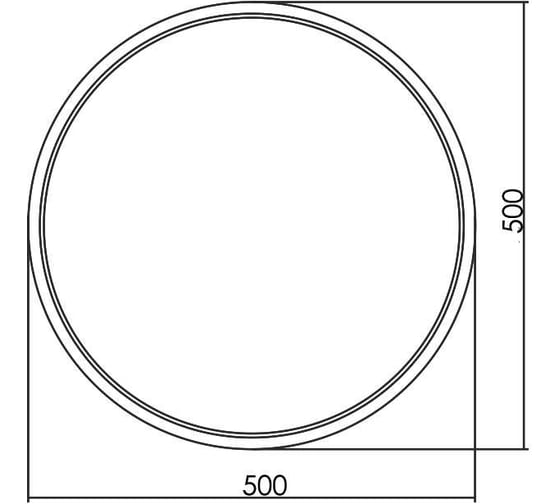 Зеркало SILVER MIRRORS Манхэттен D500 мм, металлическая рама, черный ФР-00002412