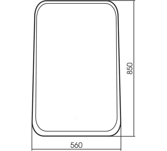 Зеркало SILVER MIRRORS Мартин 560х850 мм, полка, рама металл ФР-00002483