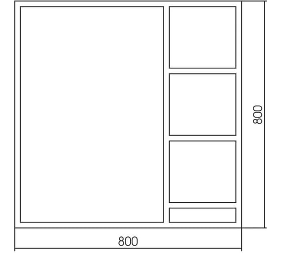 Зеркало SILVER MIRRORS Бруклин-лайт 800х800 мм, рама-металлический профиль ФР-1760