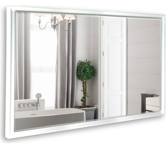 Зеркало SILVER MIRRORS Сарос 1000х700 мм, белый ФР-00002179
