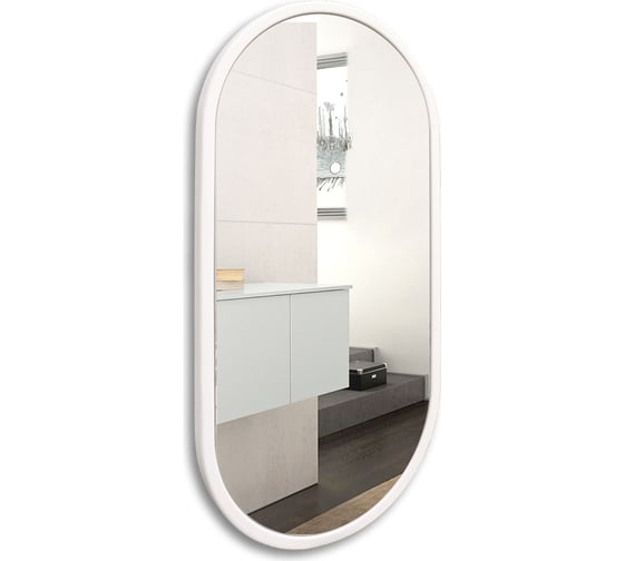 Зеркало SILVER MIRRORS Виола-лофт 495х995 мм, белый пластик, горизонтальное/вертикальное ФР-00002425 1