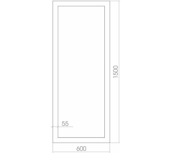 Зеркало SILVER MIRRORS 600х1500 мм, венге ФР-00000926