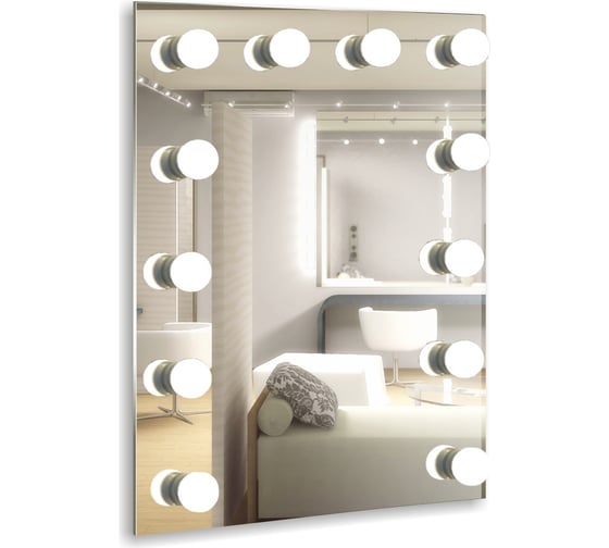 Зеркало SILVER MIRRORS Бриджит 600х800 мм, гримерное, 12 ламп ФР-00000841 1