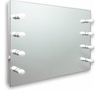 Зеркало SILVER MIRRORS Антураж 800х600 мм, гримерное, 8 ламп ФР-00002174