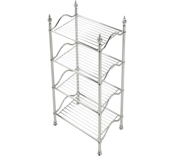 Этажерка Migliore MIRELLA L50хH107xP34 см, 4 полки-решетки, латунь, хром 26627