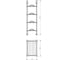 Этажерка Migliore MIRELLA L50хH107xP34 см, 4 полки-решетки, латунь, хром 26627 4