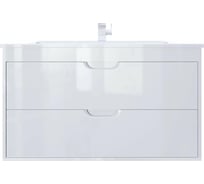 Тумба под раковину для ванной Uperwood Modul 100 см, подвесная, глянцевая, белая 2930205154