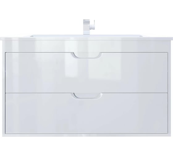 Тумба под раковину для ванной Uperwood Modul 100 см, подвесная, глянцевая, белая 2930205154