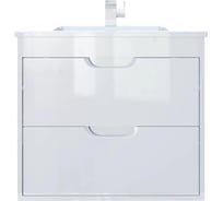 Тумба под раковину для ванной Uperwood Modul 65 см, подвесная, глянцевая, белая 2930205150