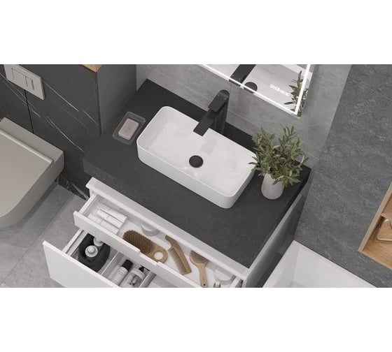 Столешница Velvex Unit 80, графит st.UNI.80-627