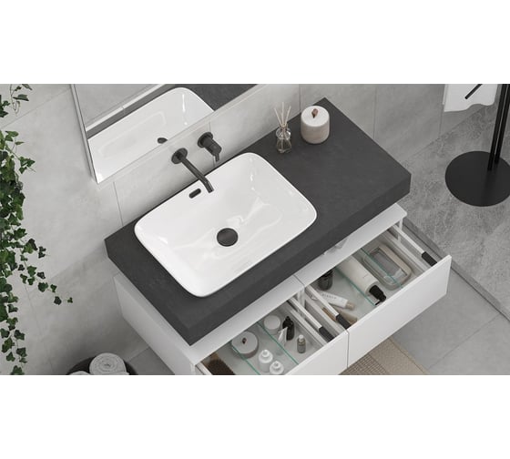 Столешница Velvex Unit 120, графит st.UNI.120-627