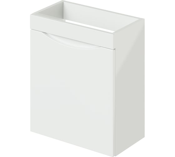Подвесная тумба под раковину ИТАНА мишель 45 445x247x520 левая белый глянец 4657773608016 1