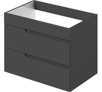 Тумба под раковину ИТАНА alexa 70 подвесная, 694x446x520 графит 4657784353875