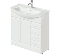 Тумба под раковину ИТАНА classic 85 напольная, 830x334x800 эмаль белый глянец 4657773607521