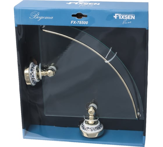 Полка стеклянная угловая FIXSEN GOLD BOGEMA G78503A