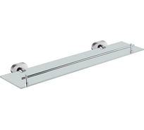 Стеклянная полка Milardo Solomon SOLSMG0M44 с бортиком стекло сплав металлов