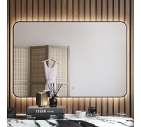 Зеркало BOND прямоугольное в стиле Loft 120x80см с подсветкой и черным обрамлением M35ZE-12080