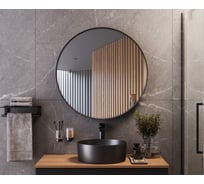 Зеркало BOND круглое Loft 80x80см в черной металлической раме без подсветки M31ZE-8080