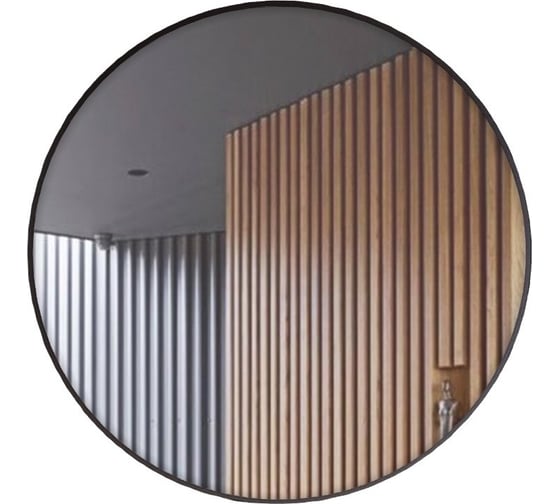 Зеркало BOND круглое Loft 80x80см в черной металлической раме без подсветки M31ZE-8080