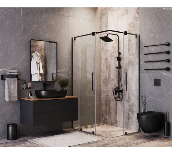 Зеркало BOND прямоугольное Loft 60x80см в черной металлической раме без подсветки M34ZE-6080