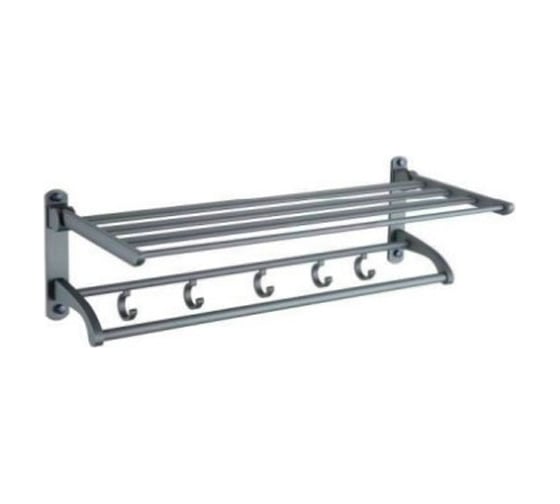 Полка с полотенцедержателем Ekko серый E102-10BL 1