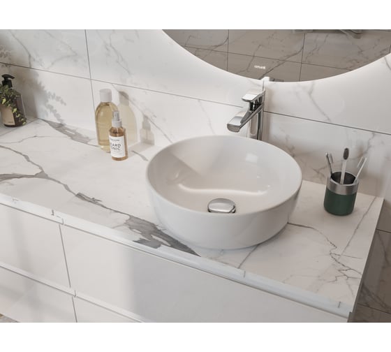Столешница из керамогранита Cersanit stone energy 45x60 см, белый матовый ecom 64506