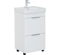 Тумба Aquanet Ирис new 50 напольная, 2 ящика, белый глянец 310151 00310151