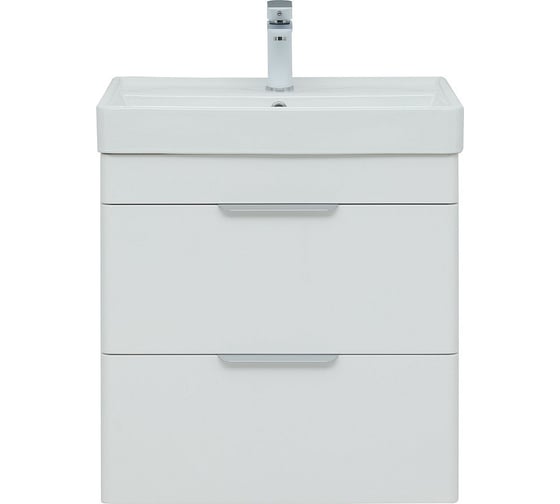 Тумба Aquanet Ирис new 60 подвесная, 2 ящика, белый глянец 00310144